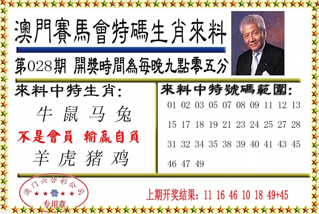 028期特码生肖来料[图]