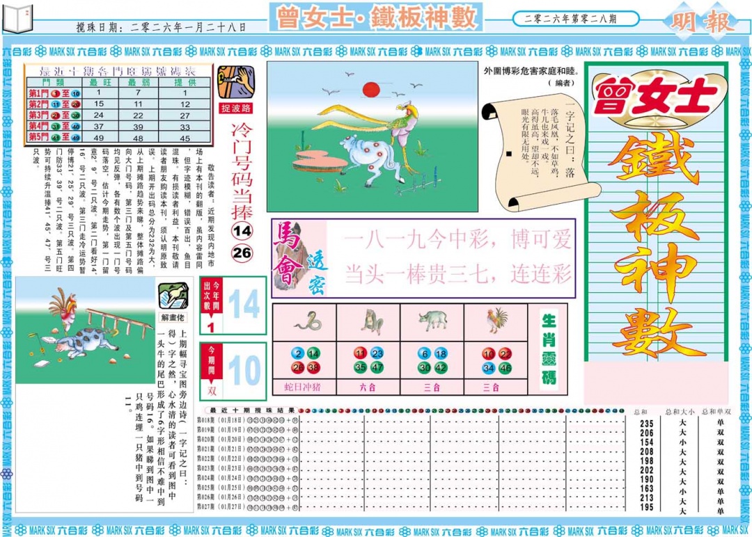 028期曾女士铁板神数A[图]