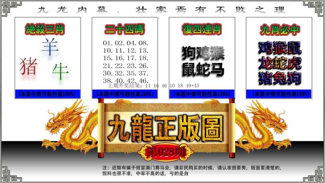 028期九龙正版图[图]