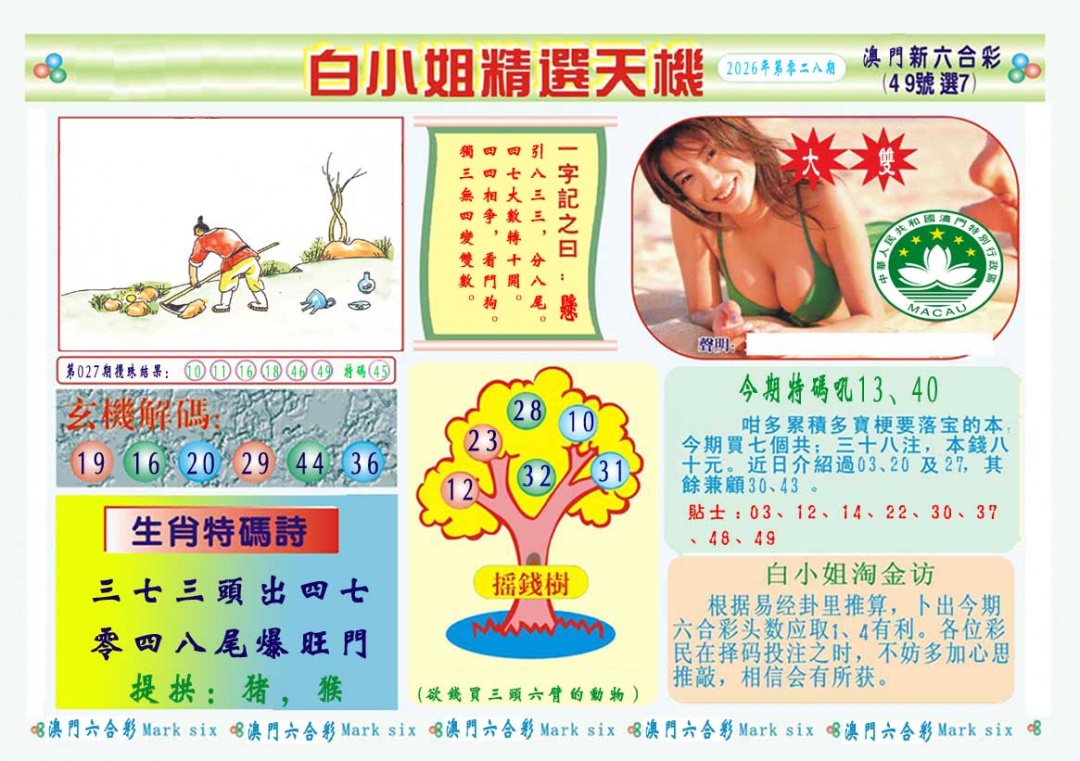 028期白小姐精选玄机A[图]