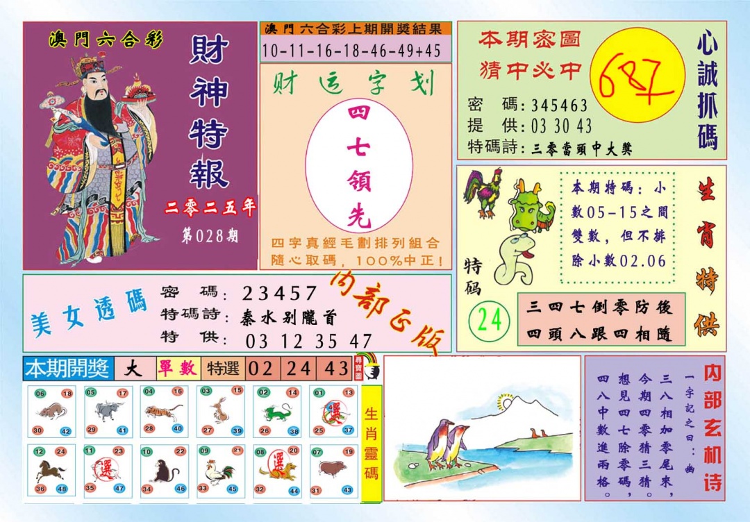 028期财神特报[图]