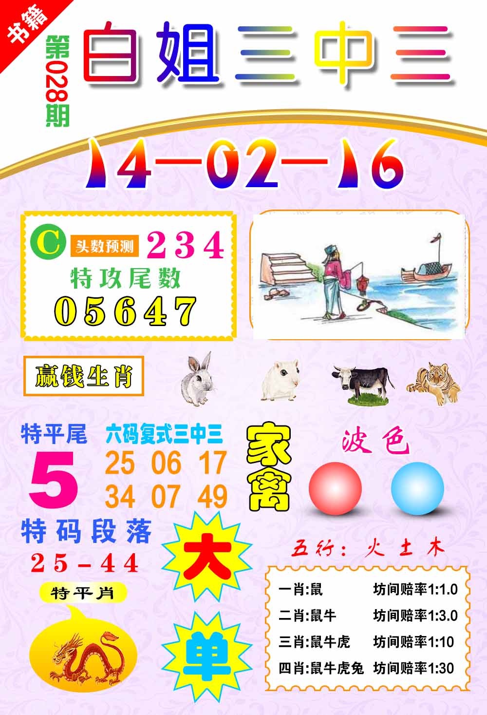 028期澳门白姐锦囊[图]