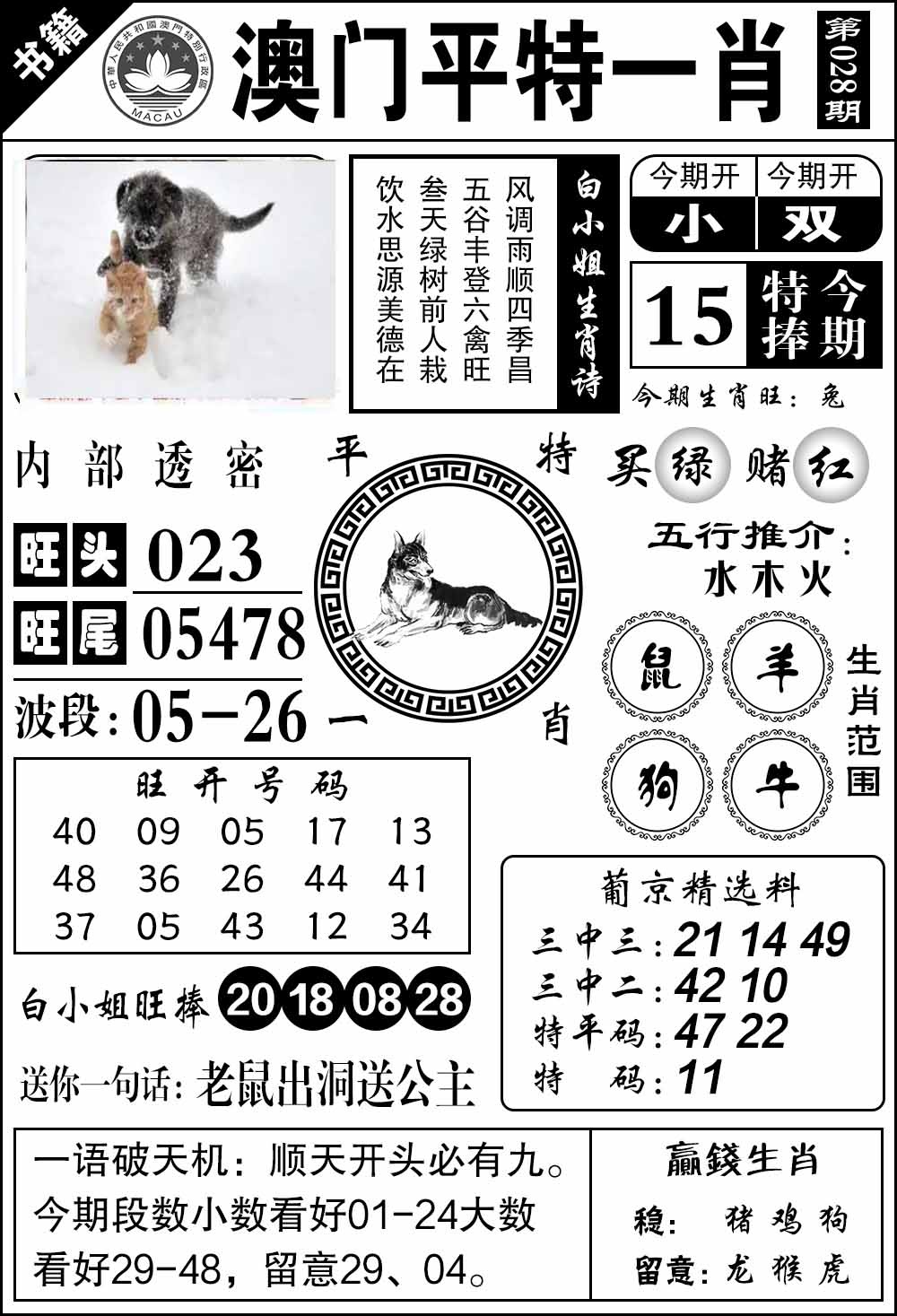 028期澳门内部透密[图]