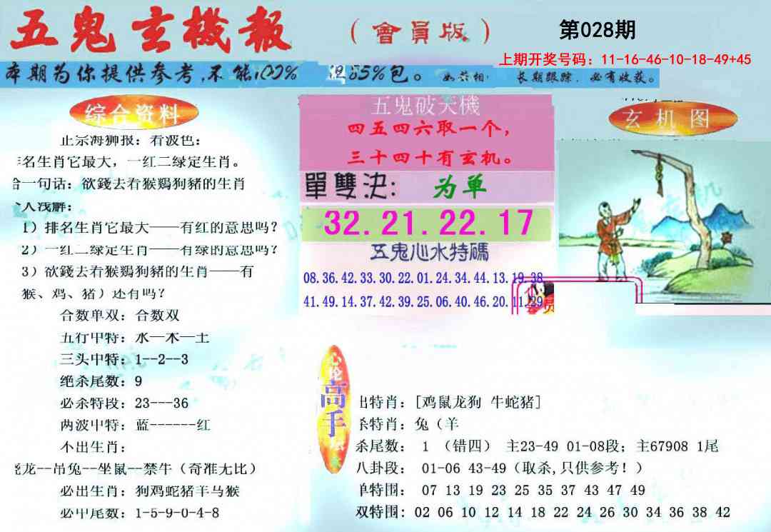 028期新五鬼玄机[图]