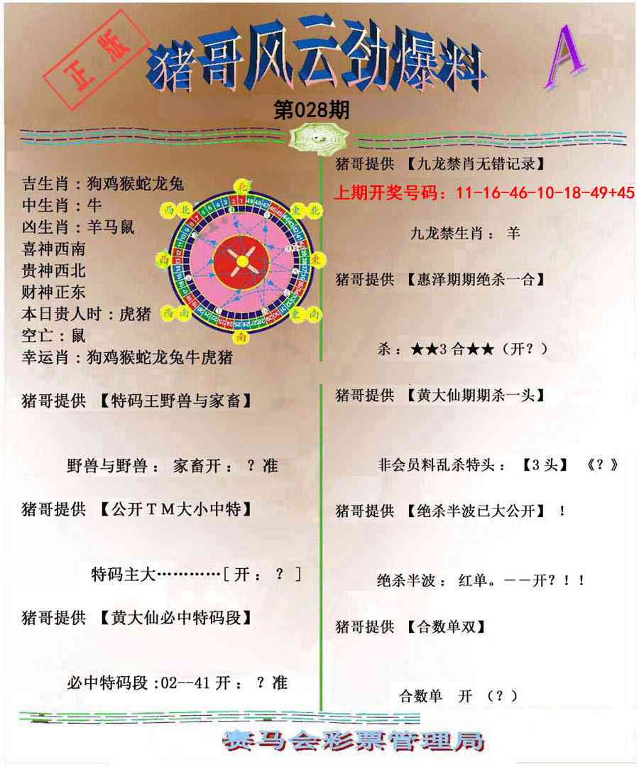 028期猪哥风云劲爆料A[图]