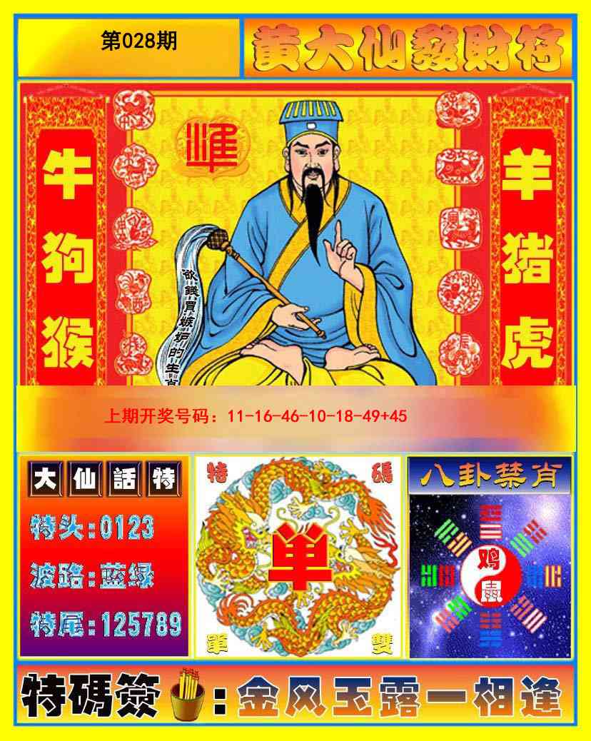 028期黄大仙发财符[图]