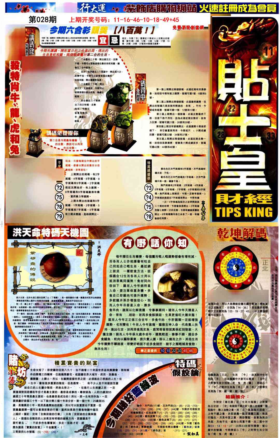 028期贴士皇A加大版[图]