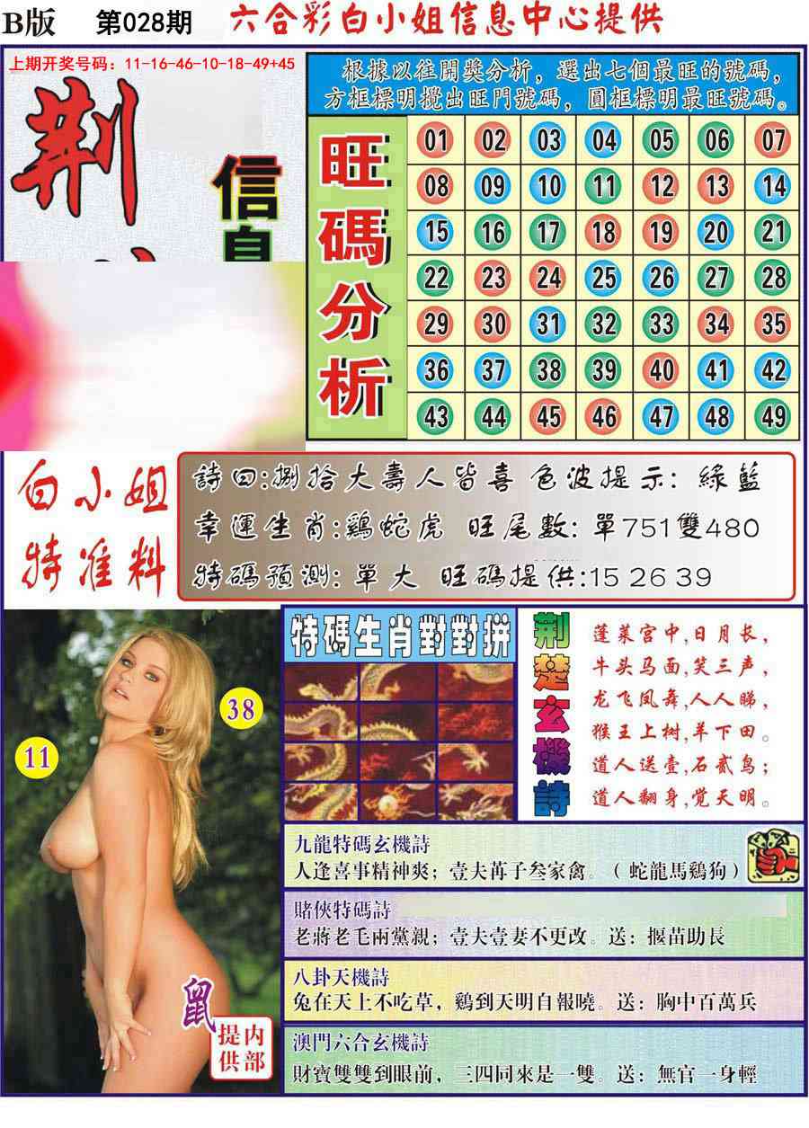 028期荆楚信息玄机B[图]