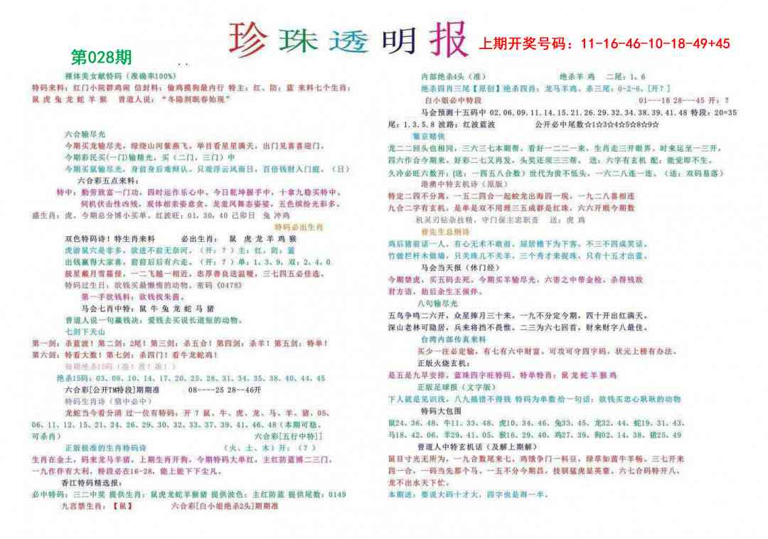 028期珍珠透明报[图]