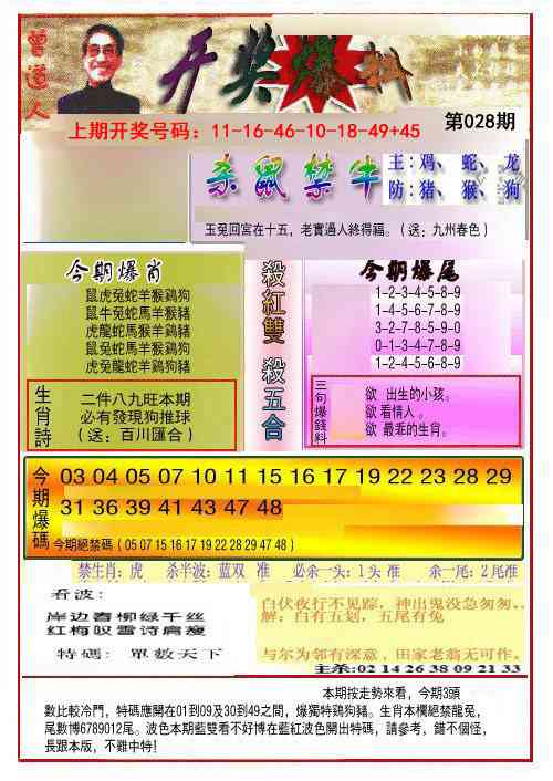 028期开奖爆料(新图推荐)[图]