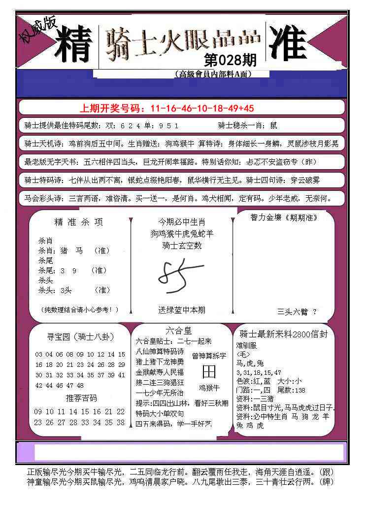 028期骑士火眼晶晶B[图]