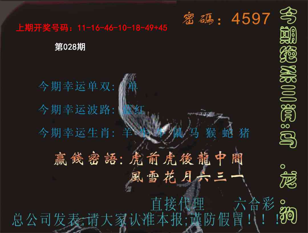 028期特码报[图]