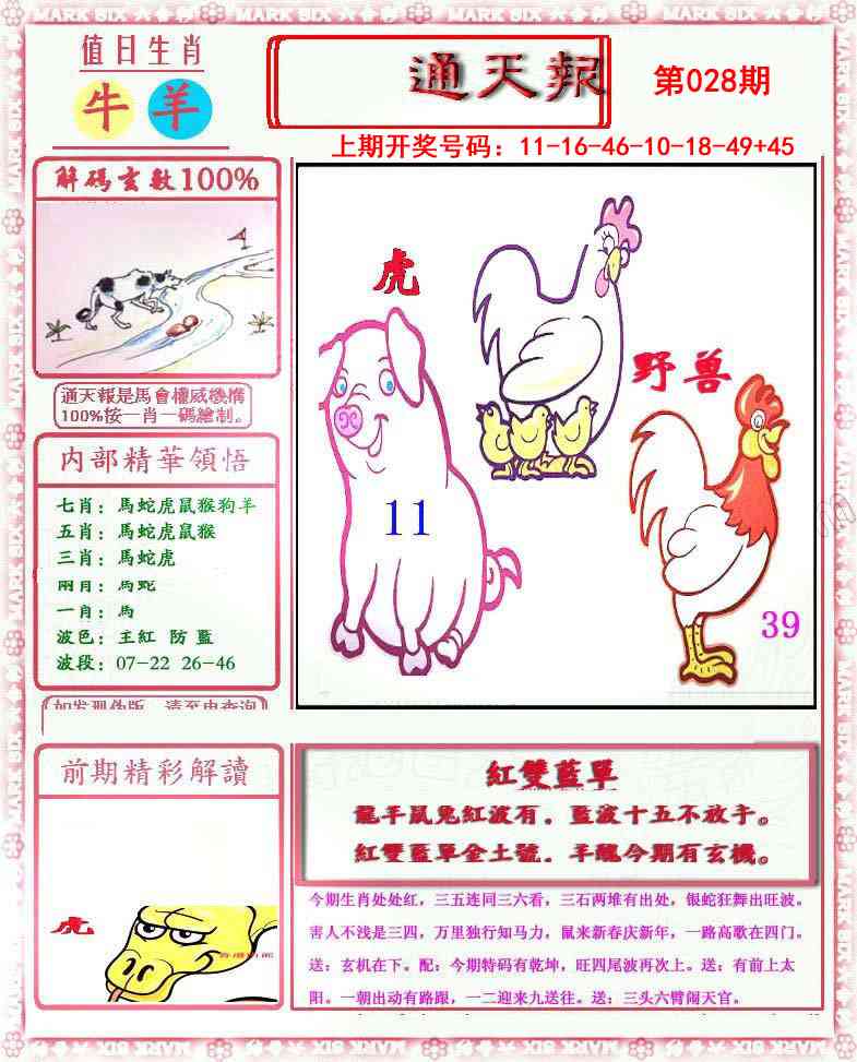 028期小喜通天报[图]