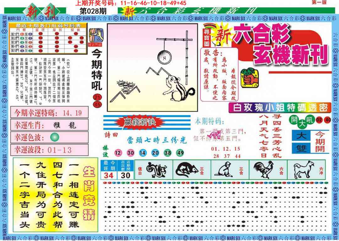 028期新六合彩特码新刊A[图]