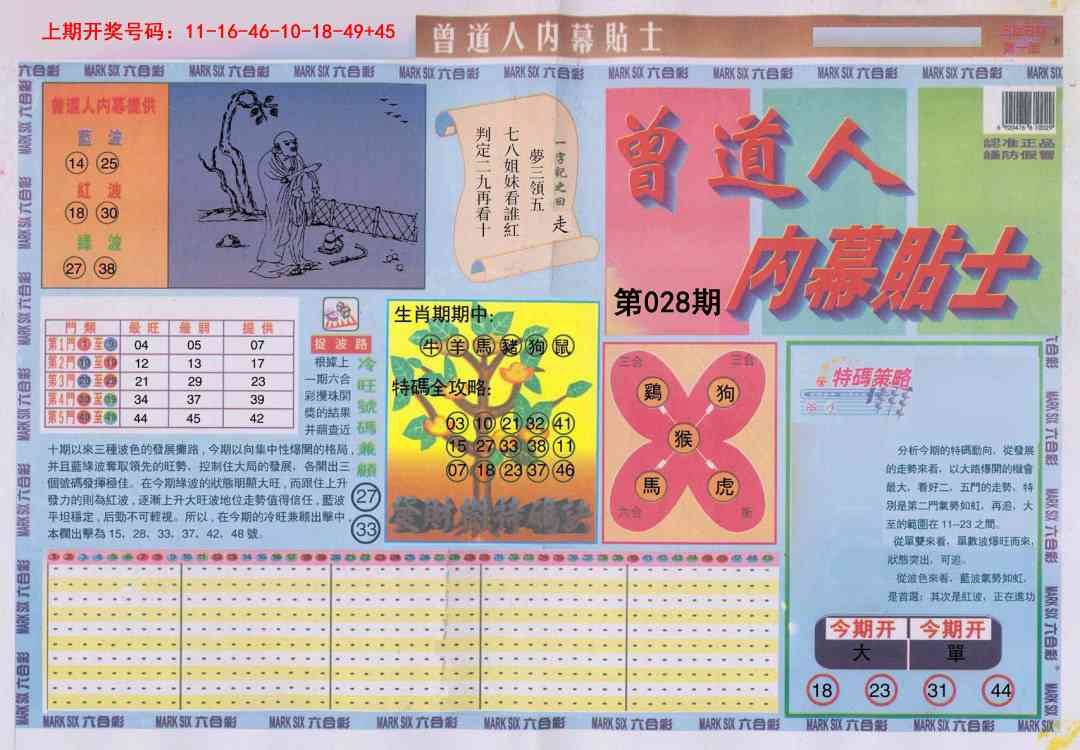 028期曾道人内幕贴士A[图]