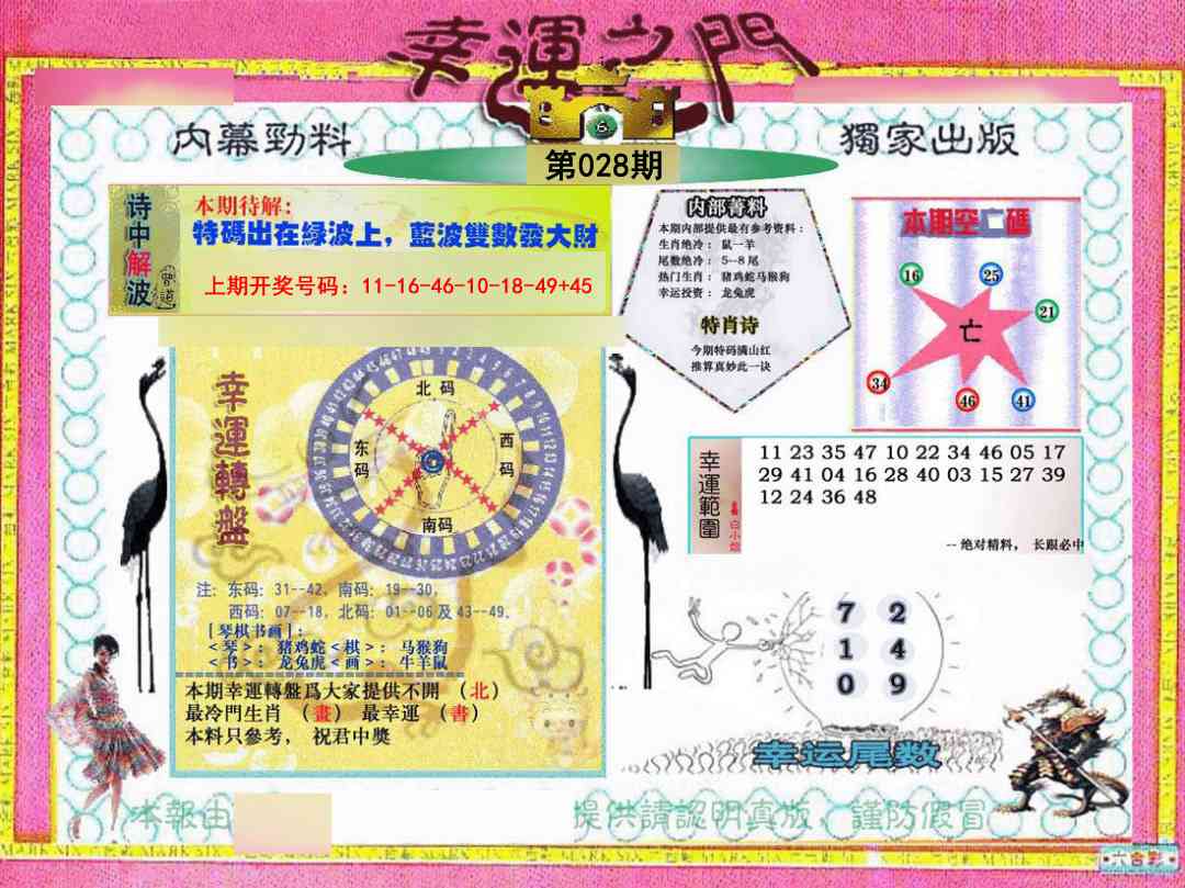 028期幸运之门[图]