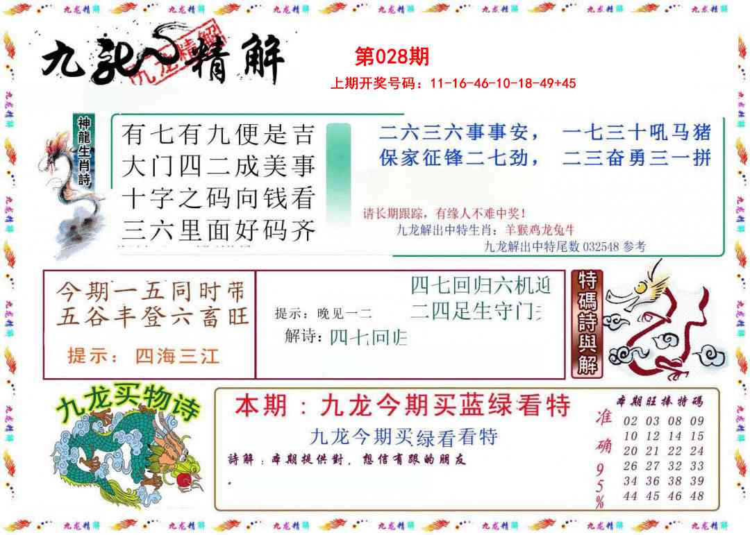 028期九龙精解[图]