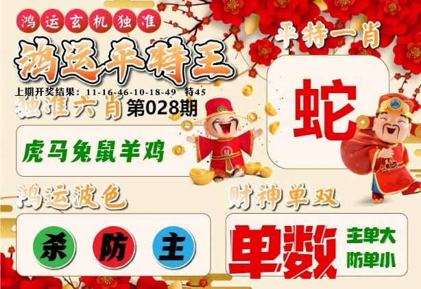 028期鸿运平特王[图]