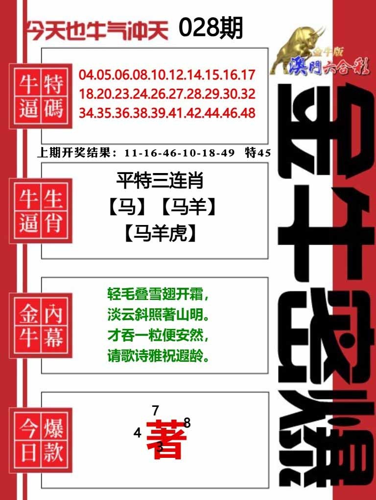 028期金牛密爆[图]